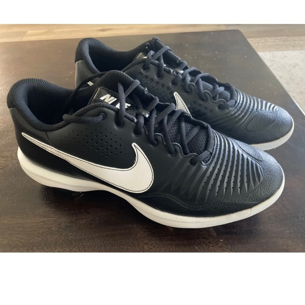 NIKE ALPHA HUARACHE LOW METAL BASEBALL CLEATS CT0829 002 BLACK MEN SIZE 10.5